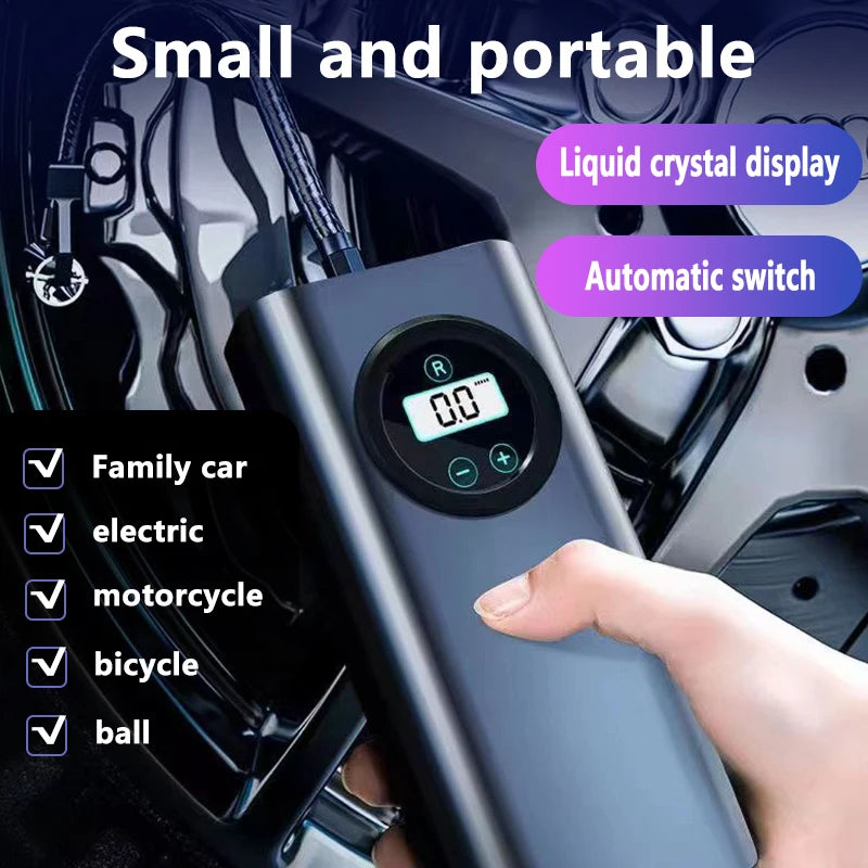 Portable Car Air Compressor With Digital Pressure Gauge