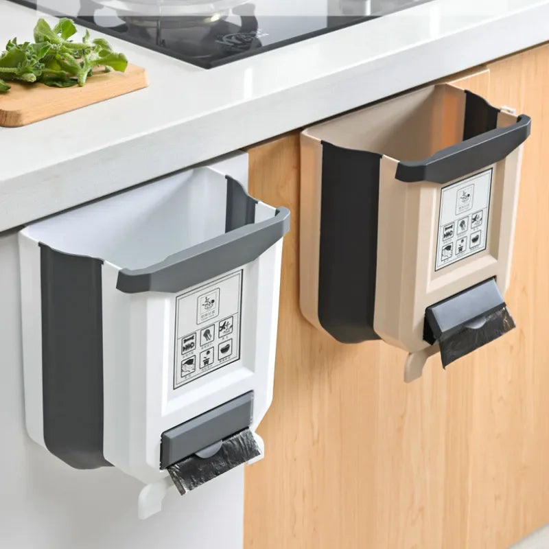 9L Folding Waste Bins Kitchen Garbage Bin
