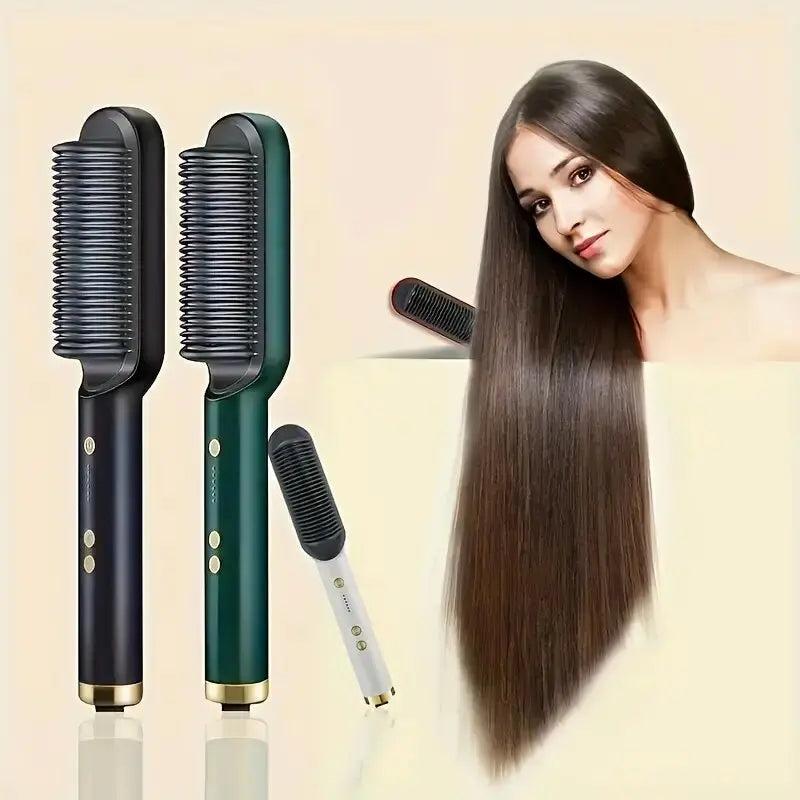 2-in-1 electric straight hair curling styling tool