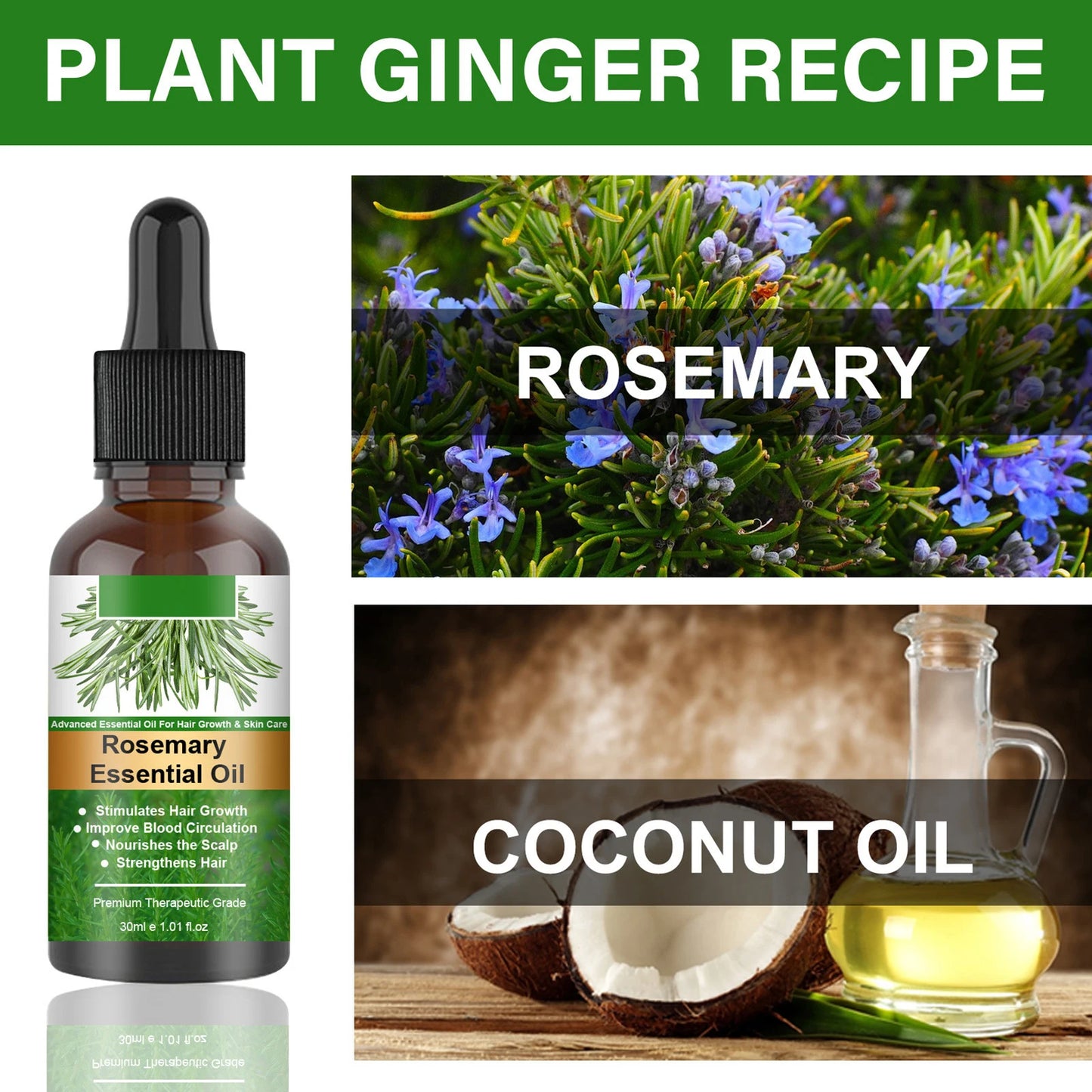 Rosemary Essentiall Oil Hair Growth Products Organic Hair Products