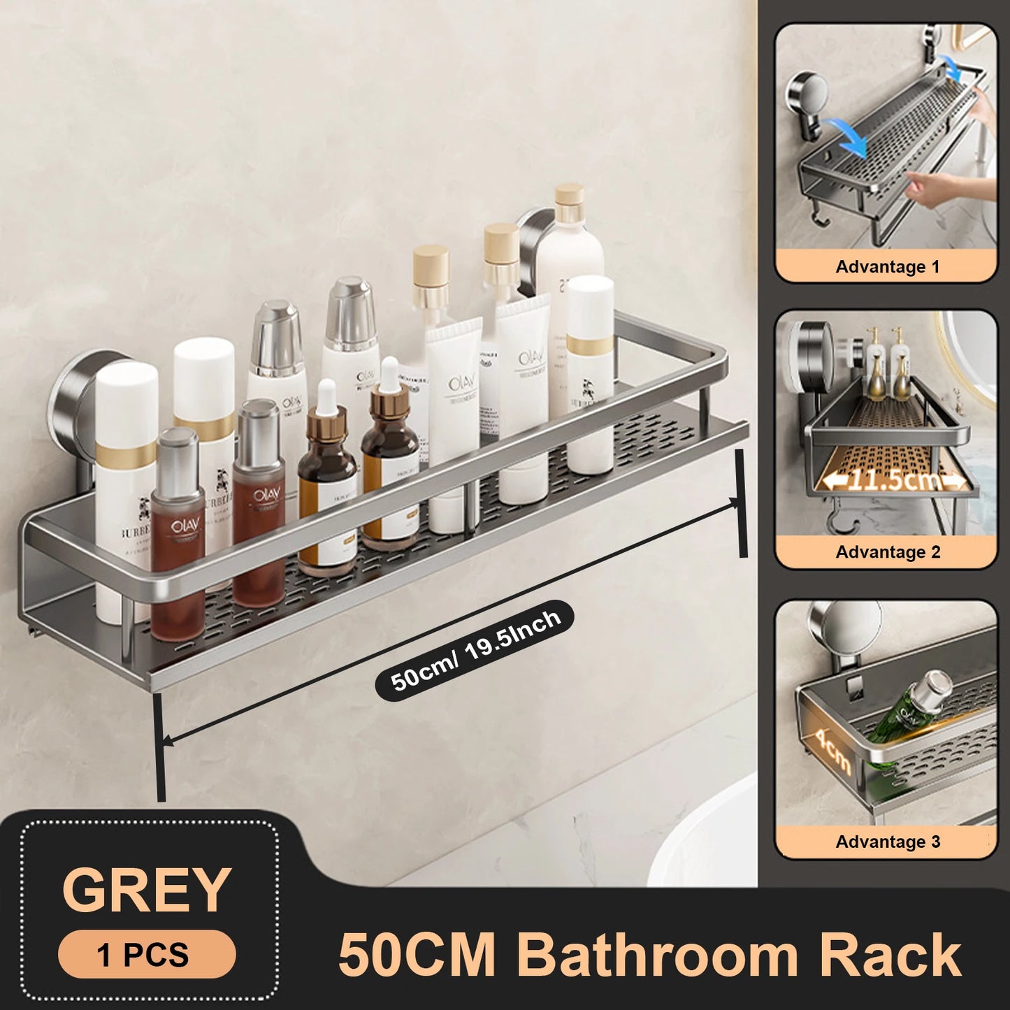 Suction Cup Bathroom Rack