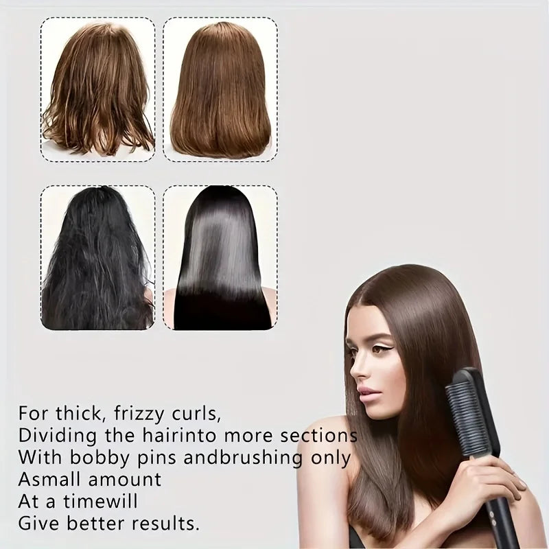 2-in-1 electric straight hair curling styling tool