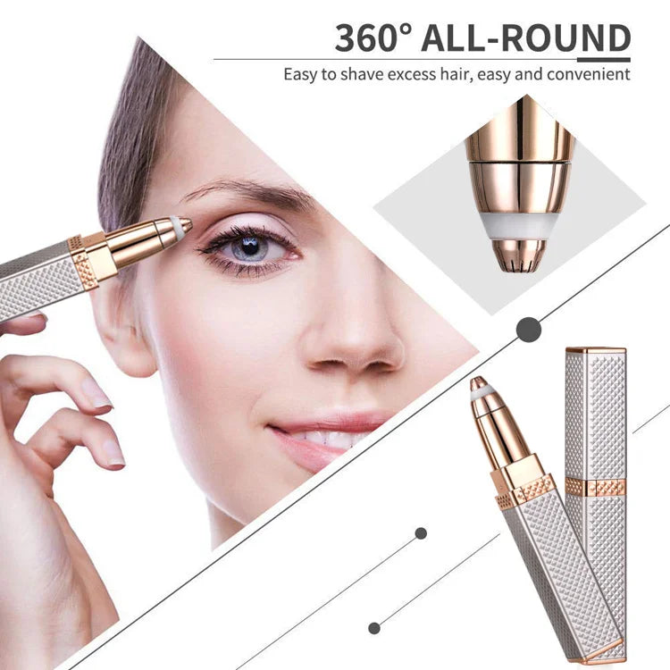 1pc Rechargeable 2-in-1 Eyebrow Razor and Hair Shaver