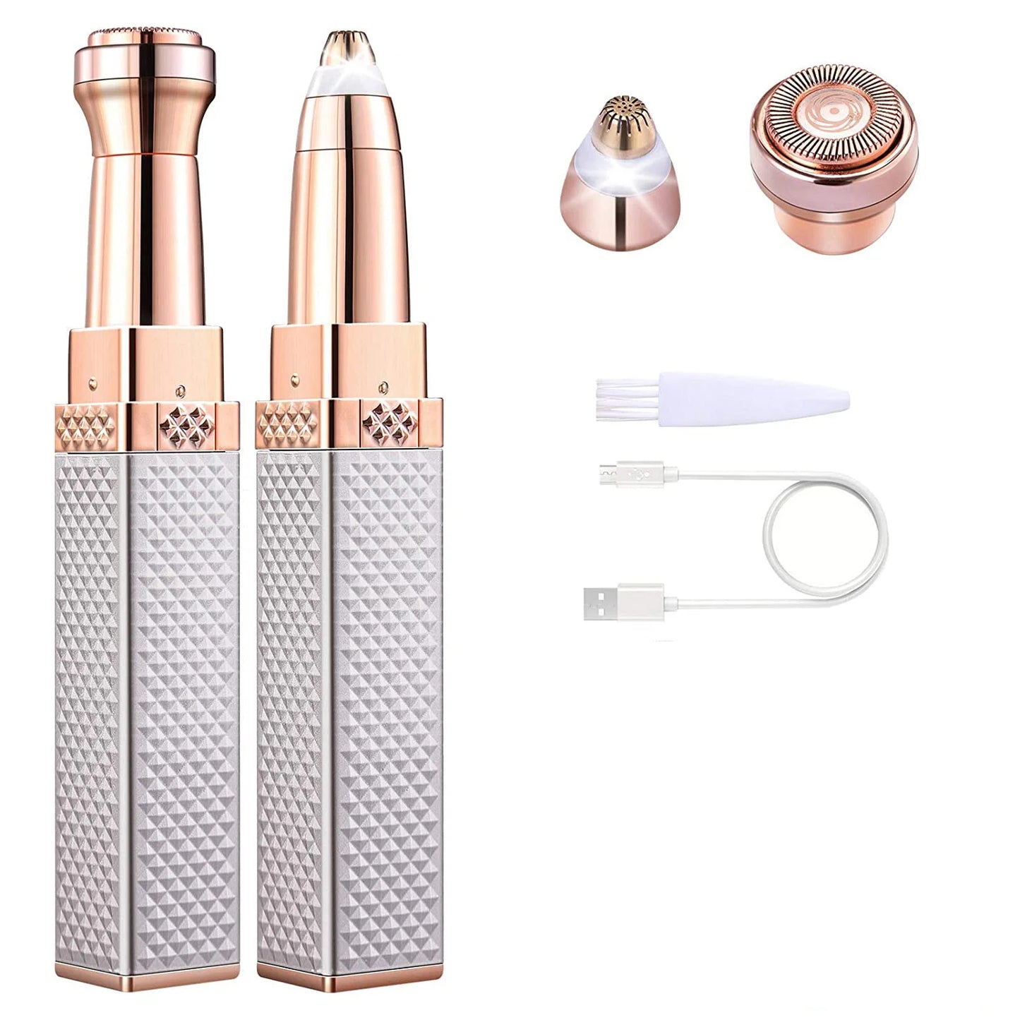 1pc Rechargeable 2-in-1 Eyebrow Razor and Hair Shaver