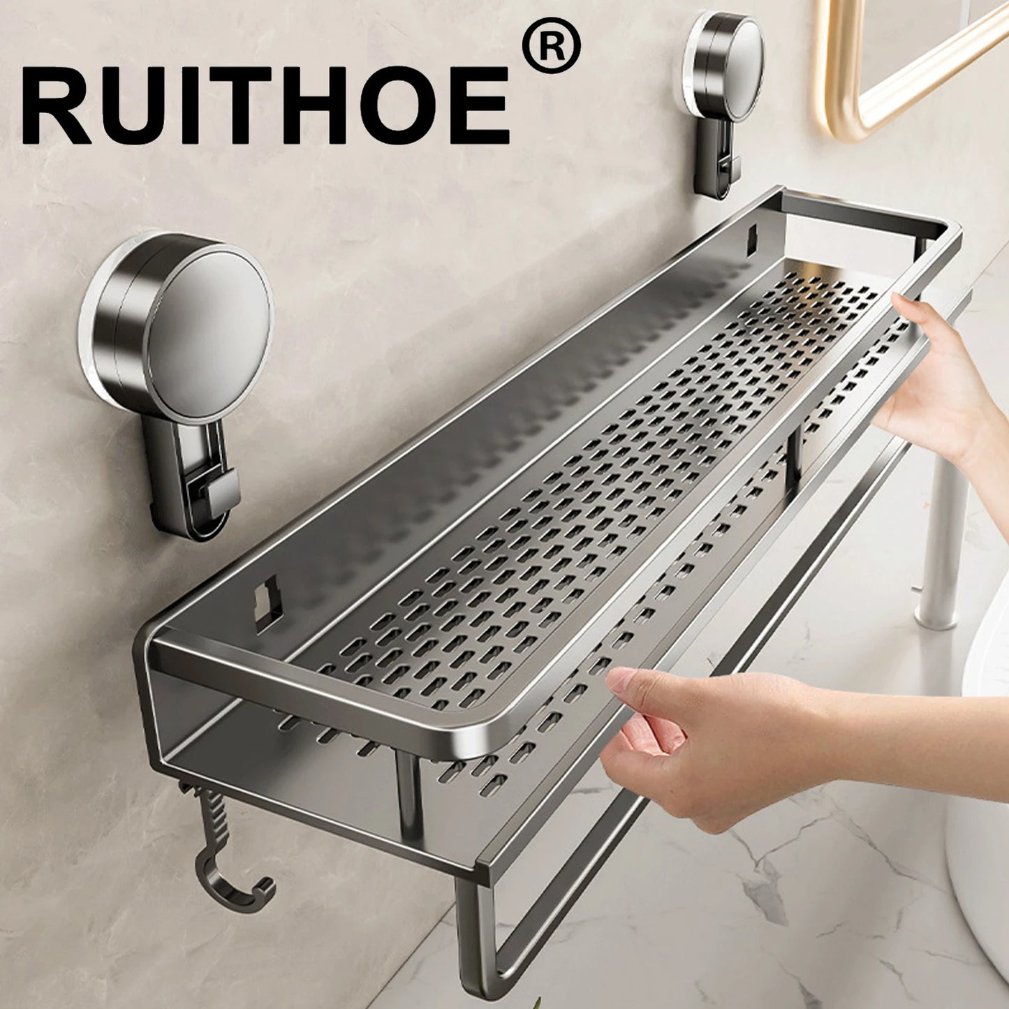 Suction Cup Bathroom Rack