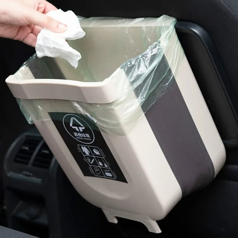 9L Folding Waste Bins Kitchen Garbage Bin